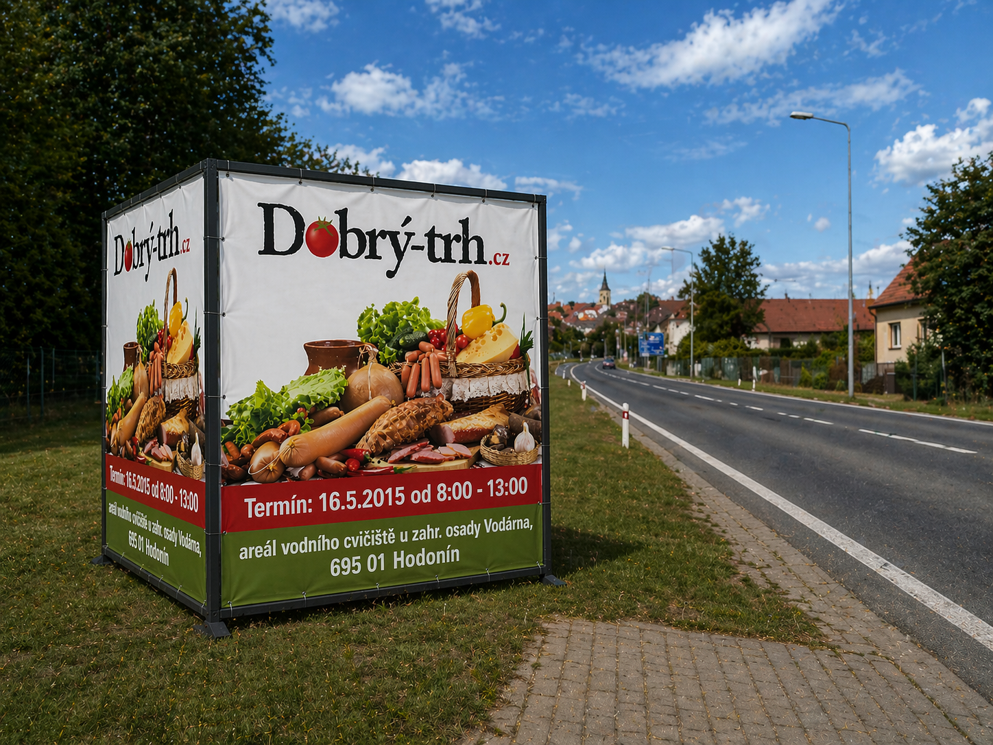 Reklamní konstrukce na trhy