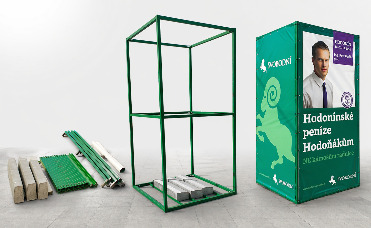 Reklamní kostka - detailní zobrazení